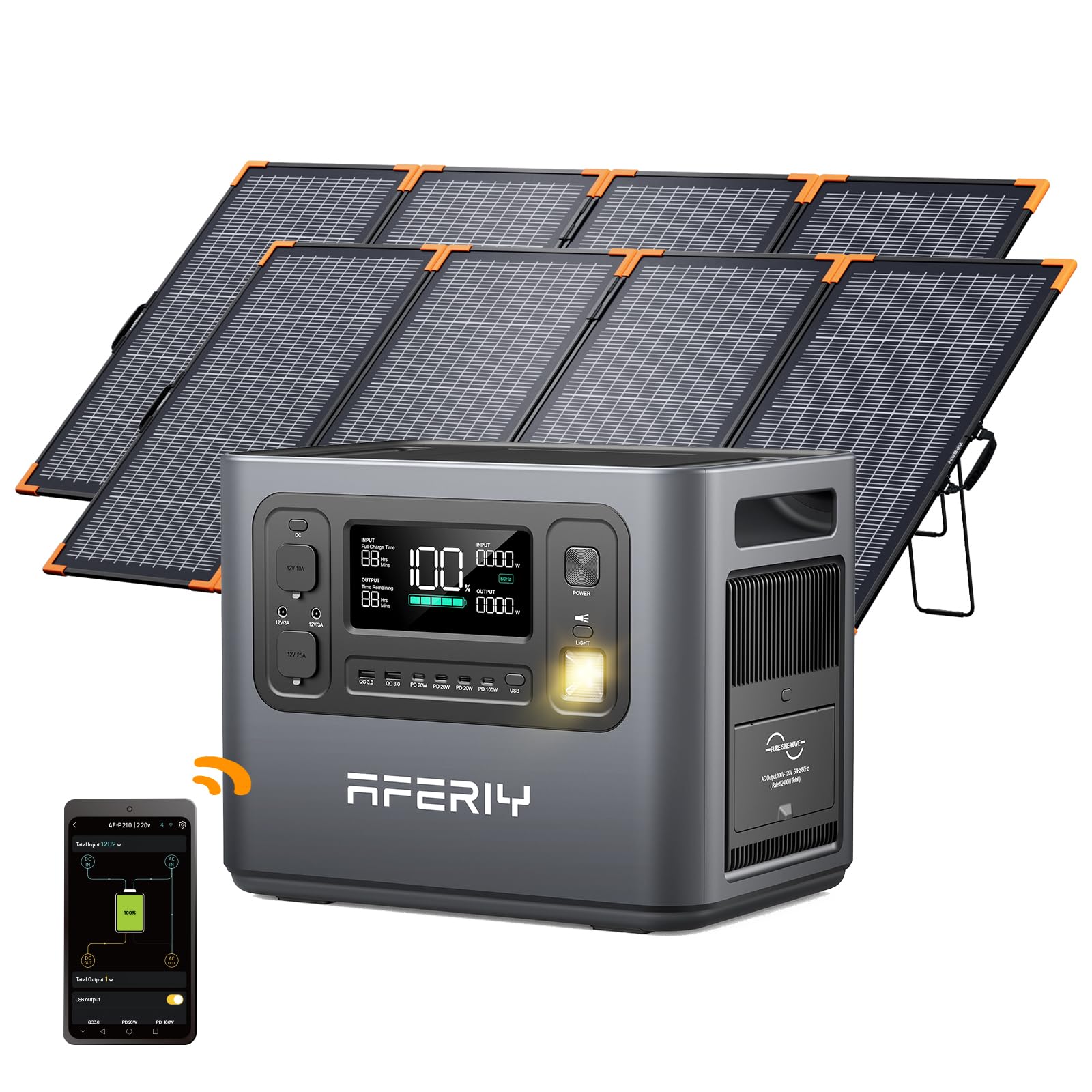 AFERIY P210 with solar panel