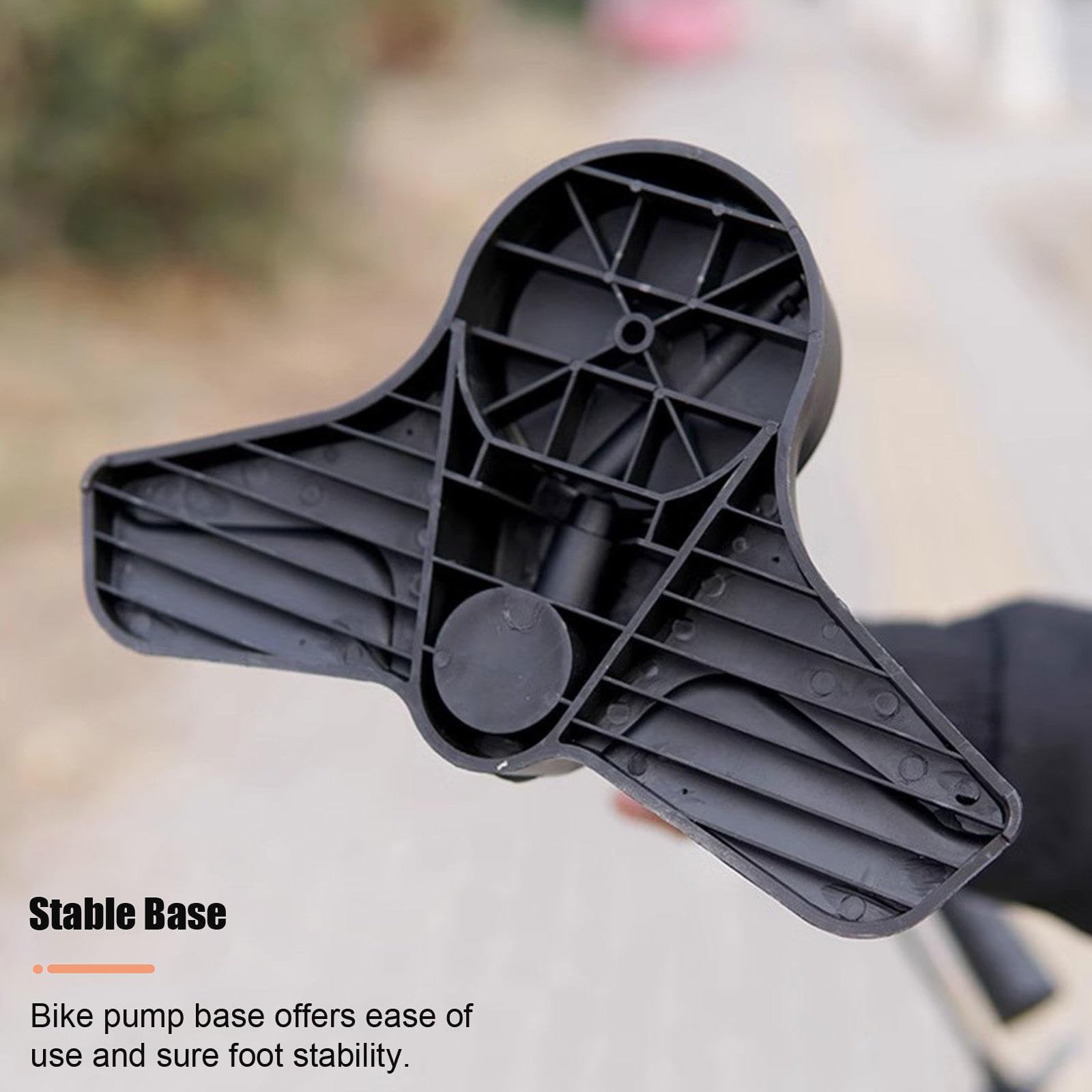Fahrradpumpe mit Manometer - Tragbare Fahrradpumpe - 12 BAR/180 PSI Fahrradluftpumpe Passend für Presta- und Schrader-Ventile Fahrradreifenpumpe für Alle Fahrräder und Sportbälle, Schwarz