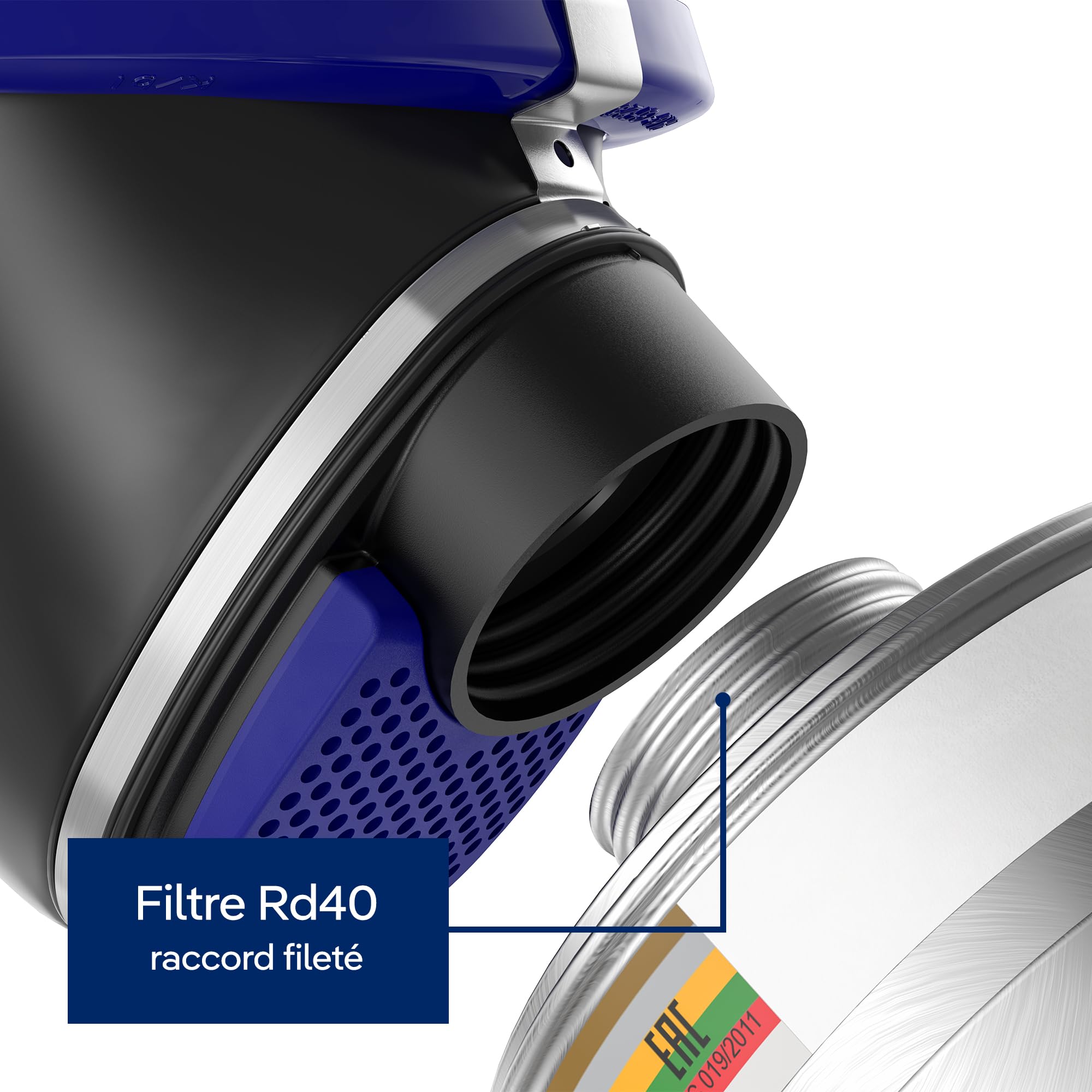 Dräger X-plore Rd40 Filtre A2B2E2K2 HG P3 R D | Filtre avec raccord Standard fileté Rd40 | Recharge pour Masque de Protection Mono-Filtre | Certifié EN14387