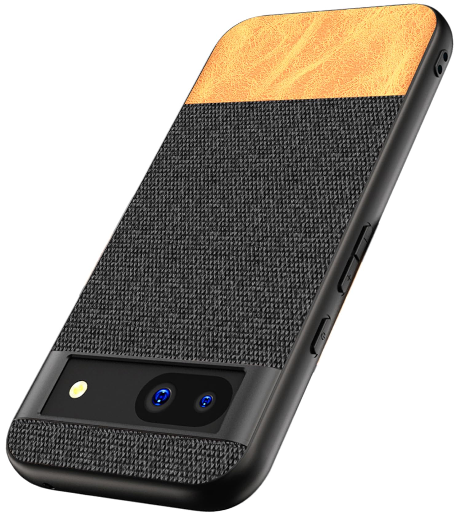 Kapa Soft Fabric & Leather Hybrid Protective Back Cover for Google Pixel 8A | Shockproof Slim Hard Anti Slip Back Case (Black, Brown) (B0CSFBJBPY) Amazon Price History, Amazon Price Tracker