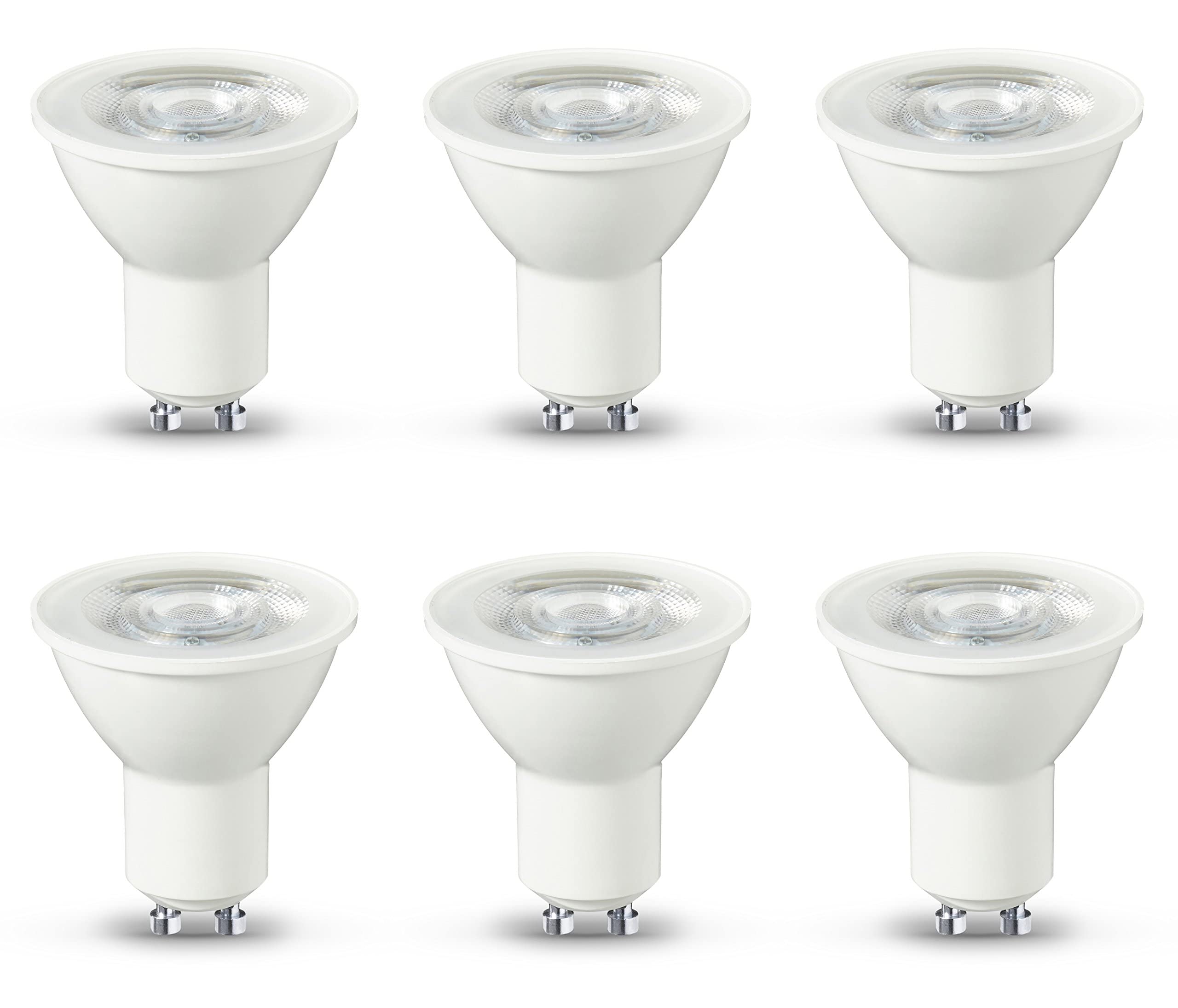 Amazon Basics LED GU10, 5,5 W zu 50 W, 345 Lumen, 6er-Pack