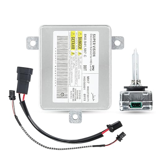 RANSOTO Xenon Headlight Ballast Control Unit Module with Igniter and D3S Bulb Compatible with Audi A3 A4 A5 A6 A7 A8 Q5 Q7 S4-S8 VW CC Eos Jetta Touareg Chrysler 300 Replaces 8K0941597B