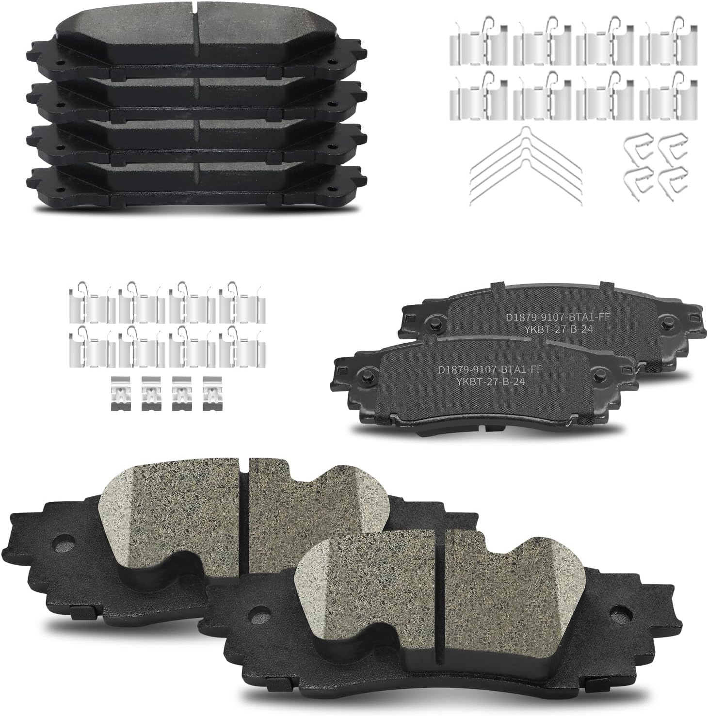 Front and Rear Ceramic Brake Pads for 2016-2022 Lexus Rx350 Rx450h, 2018-2022 Rx350l Rx450hl