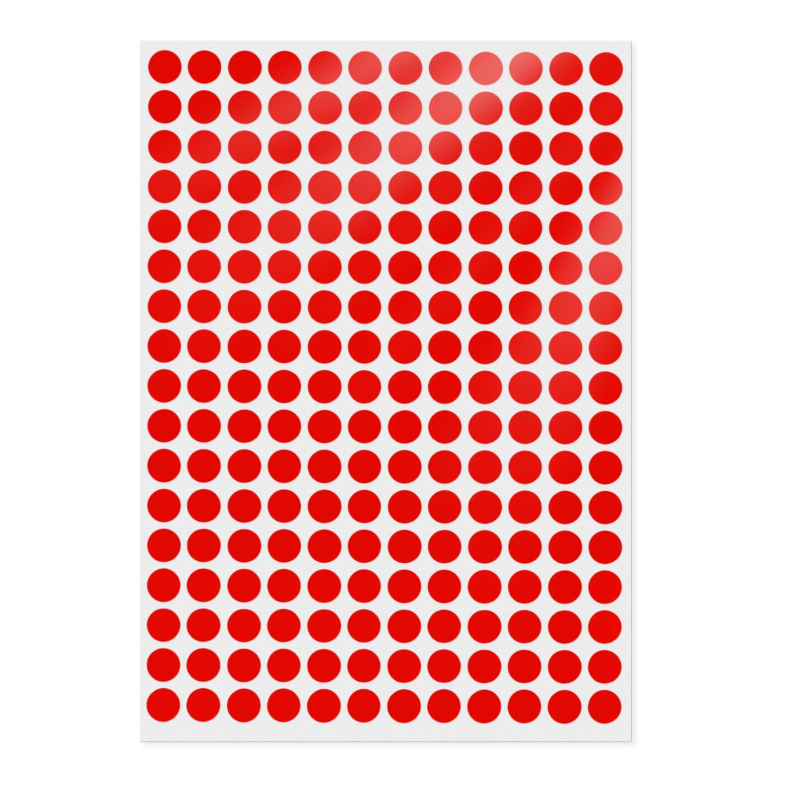 YIKIADA Red 10 mm Round Stickers Self-Adhesive Circle Labels Color Coding Dot Decals for Office School Home 2040 Pieces