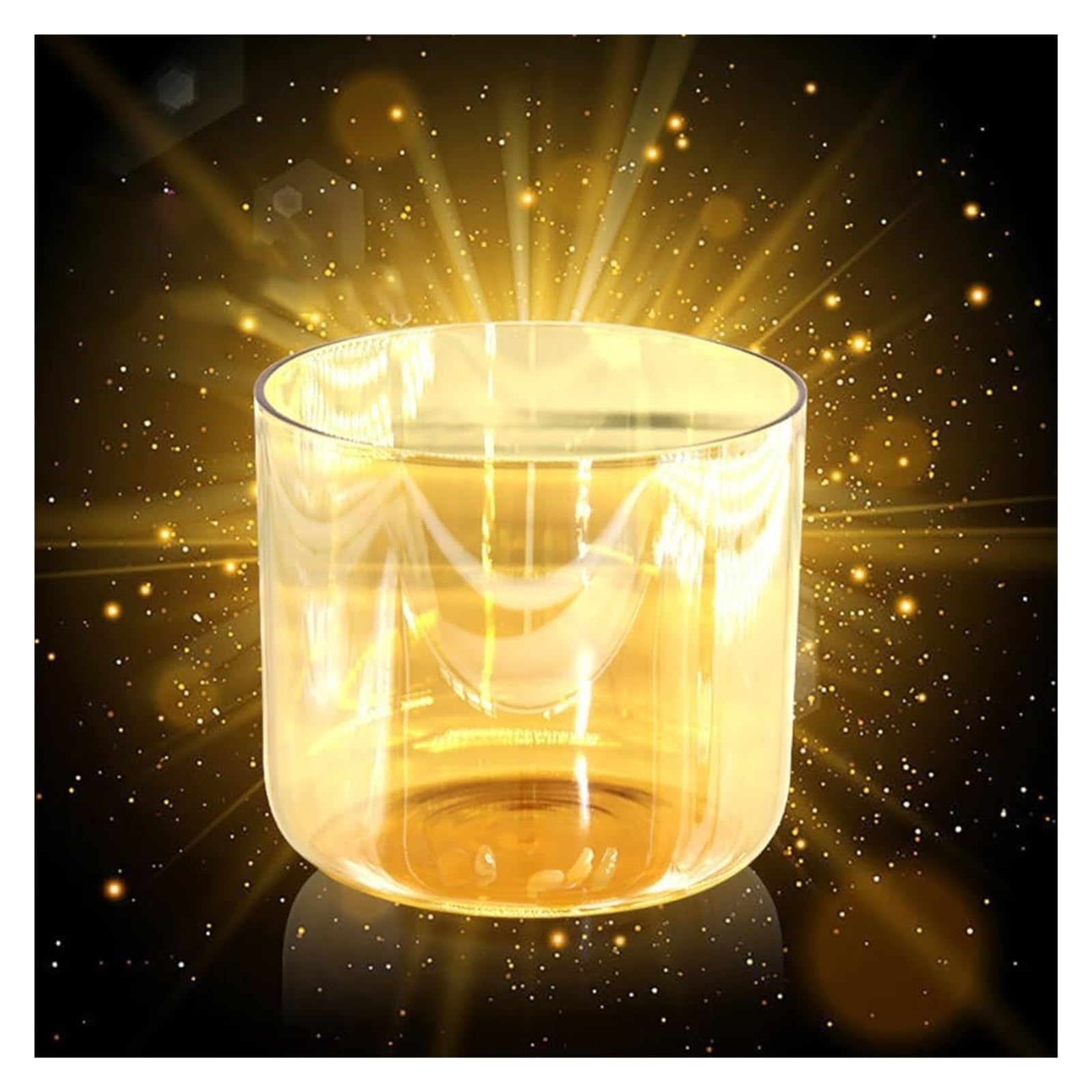 Cuencos tibetanos de Cuarzo, Cuenco Tibetano Alchemy Crystal Clear de 6 Pulgadas, 432 HZ(B Note)