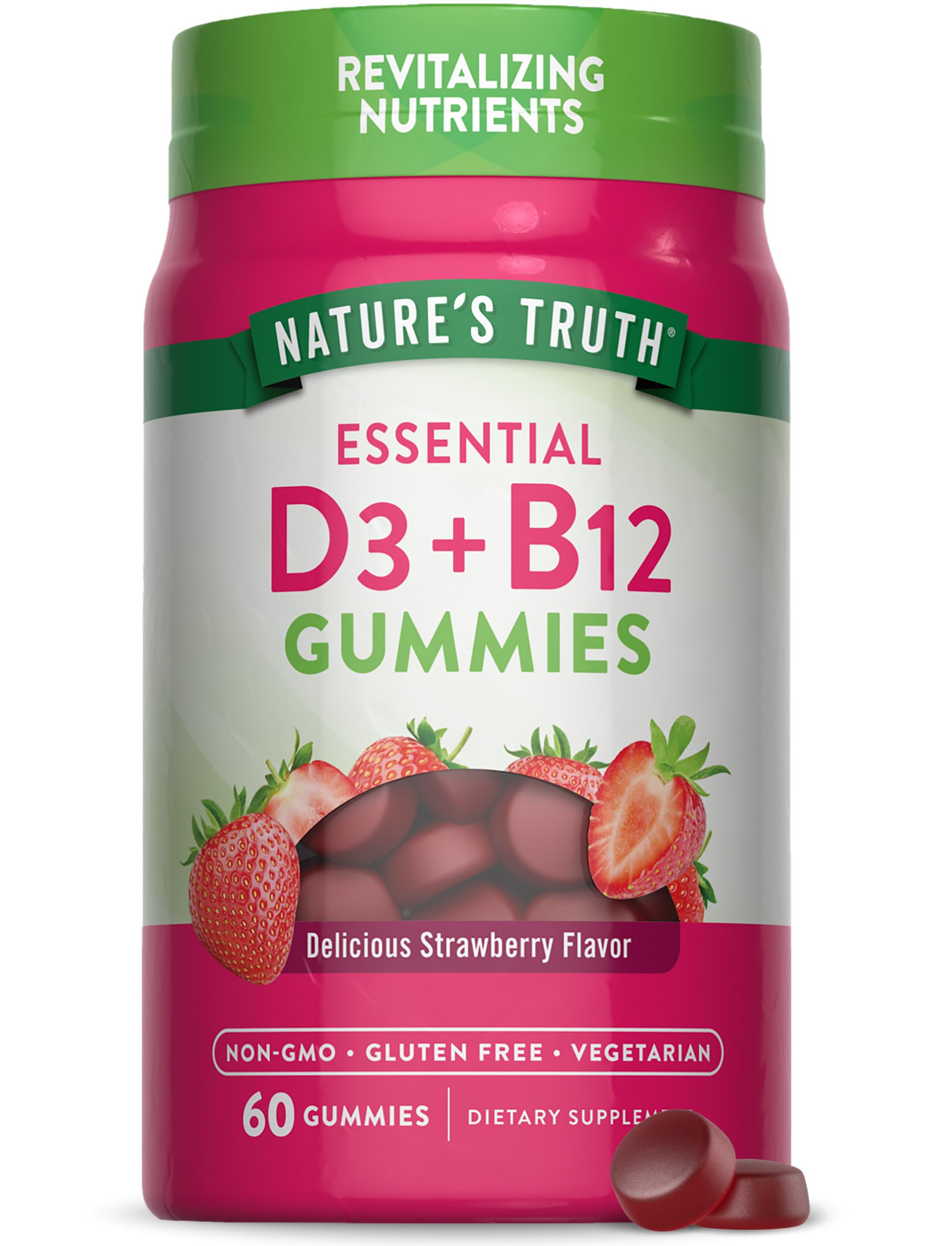 Nature's Truth Vitamin D3 and B12 Gummies
