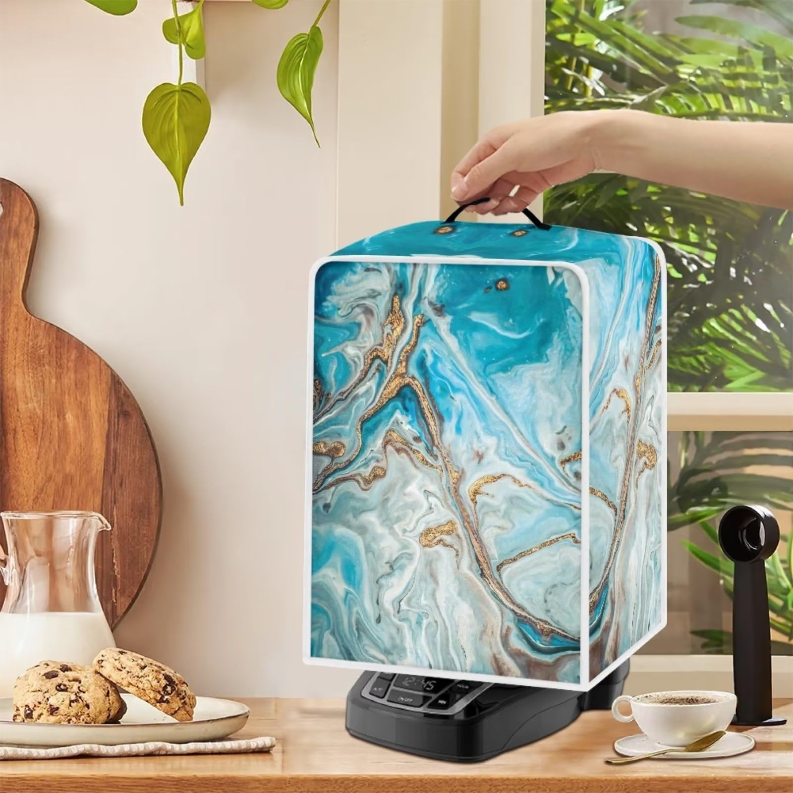 Copertura Per Macchina Da Caffè NETILGEN - Poliestere, Antipolvere, 2 Misure, Per Elettrodomestici - Foto 3