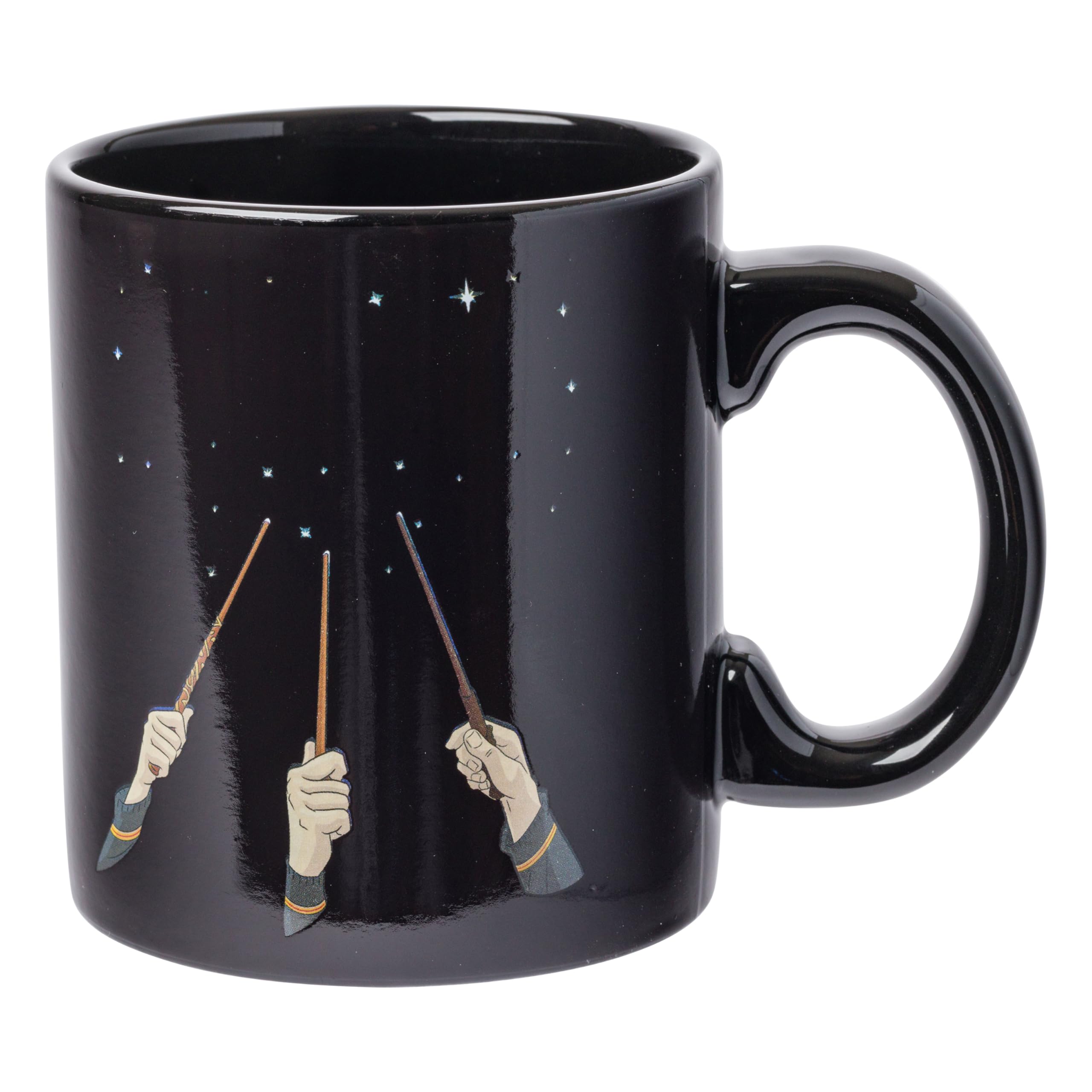Silver Buffalo Harry Potter Wand Reveal Heat Reveal Ceramic Mug, 20 Ounces