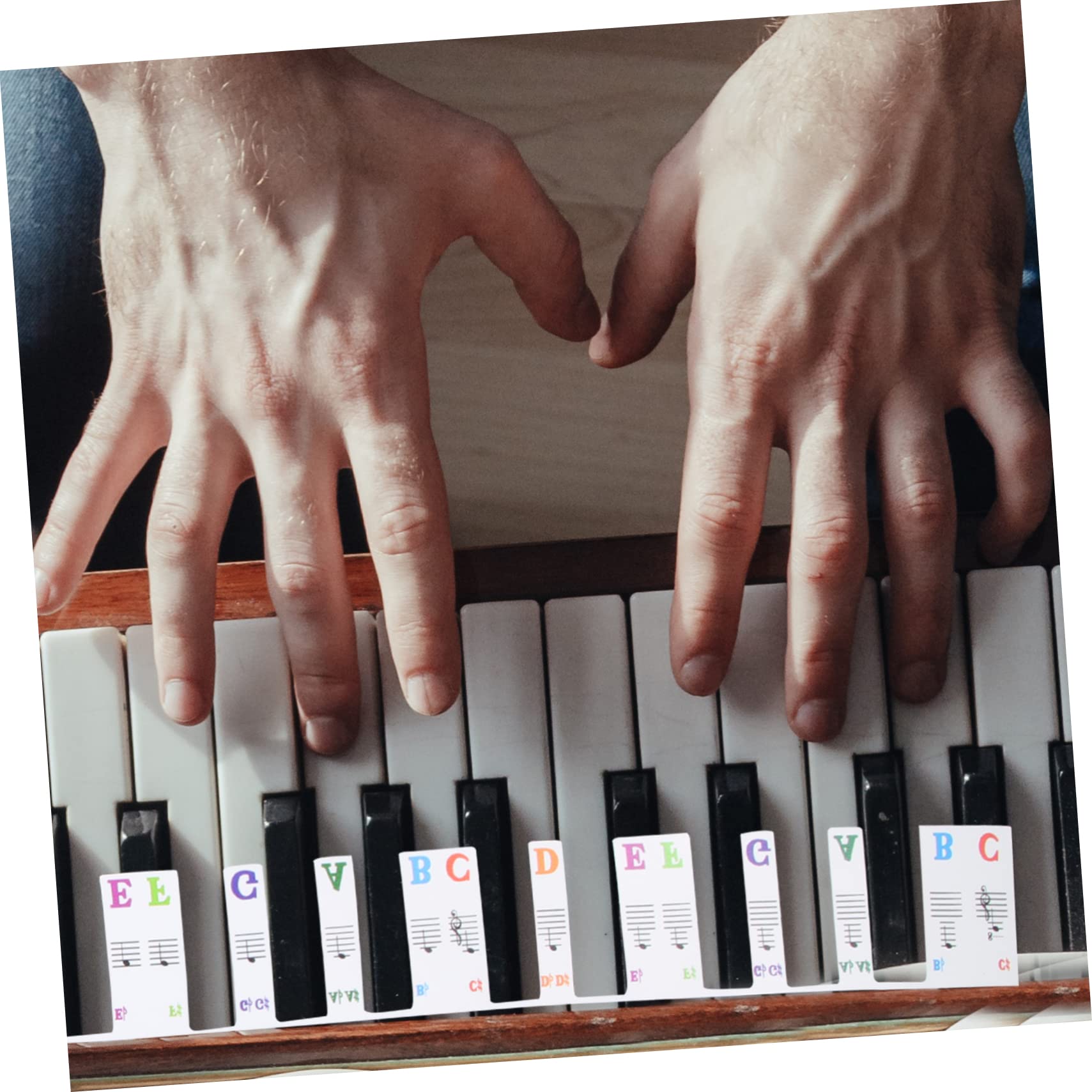 FAVOMOTO Piano Key Accessory Piano Keyboard Strips Electronic Organs Keyboard Notes Easy to Use