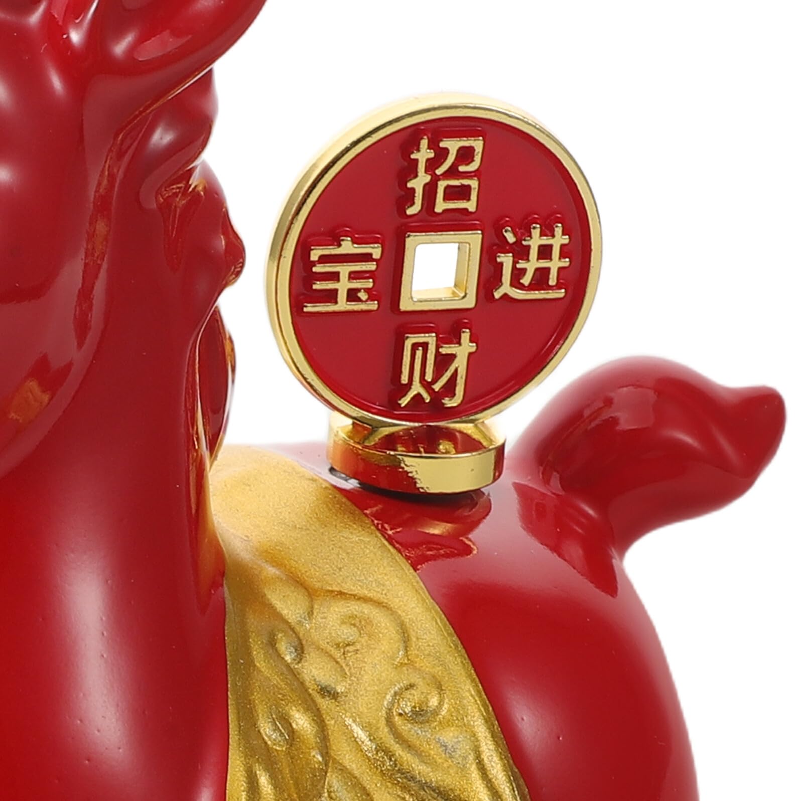 DOITOOL Keramik Pferdefigur 2026 Jahr des Pferdes Rot Feng Shui Dekoration Miniatur Glücksbringer für Chinesisches Neujahr Zuhause Auto