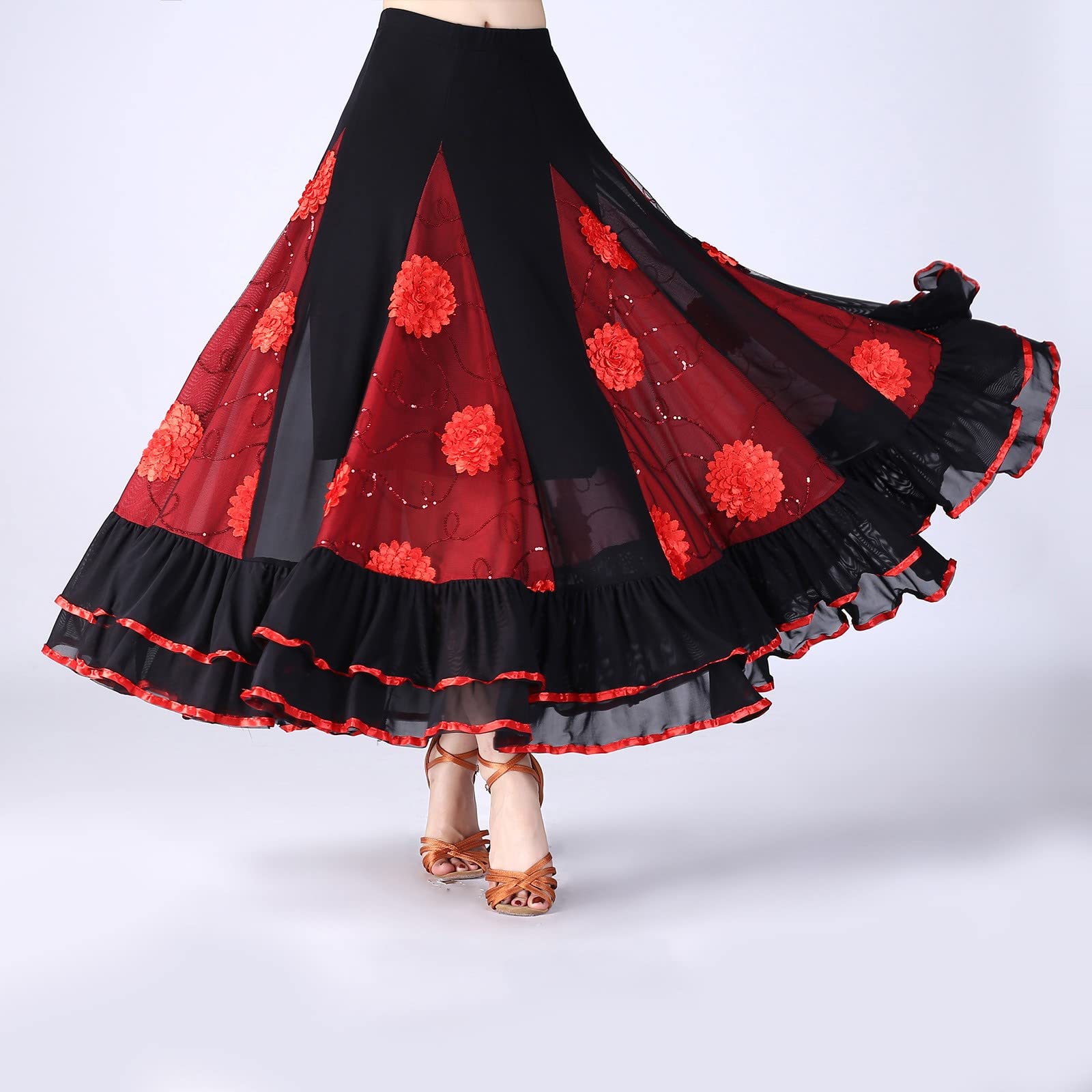 Vestito da donna per carnevale, tutù, gonna a pieghe, abito da ballo, gonna da ballo, gonna da esercizio, gonna da donna