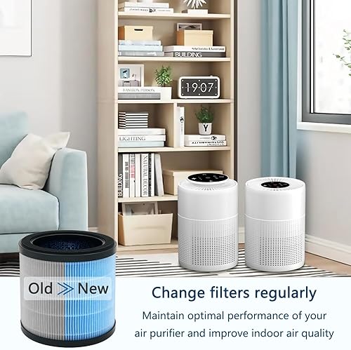 Miniatura 4 de Filtro AP070 para purificador de aire, compatible con Aircillin AP070A y AP070B, paquete de 2, carbón activado y filtro HEPA de alta eficiencia