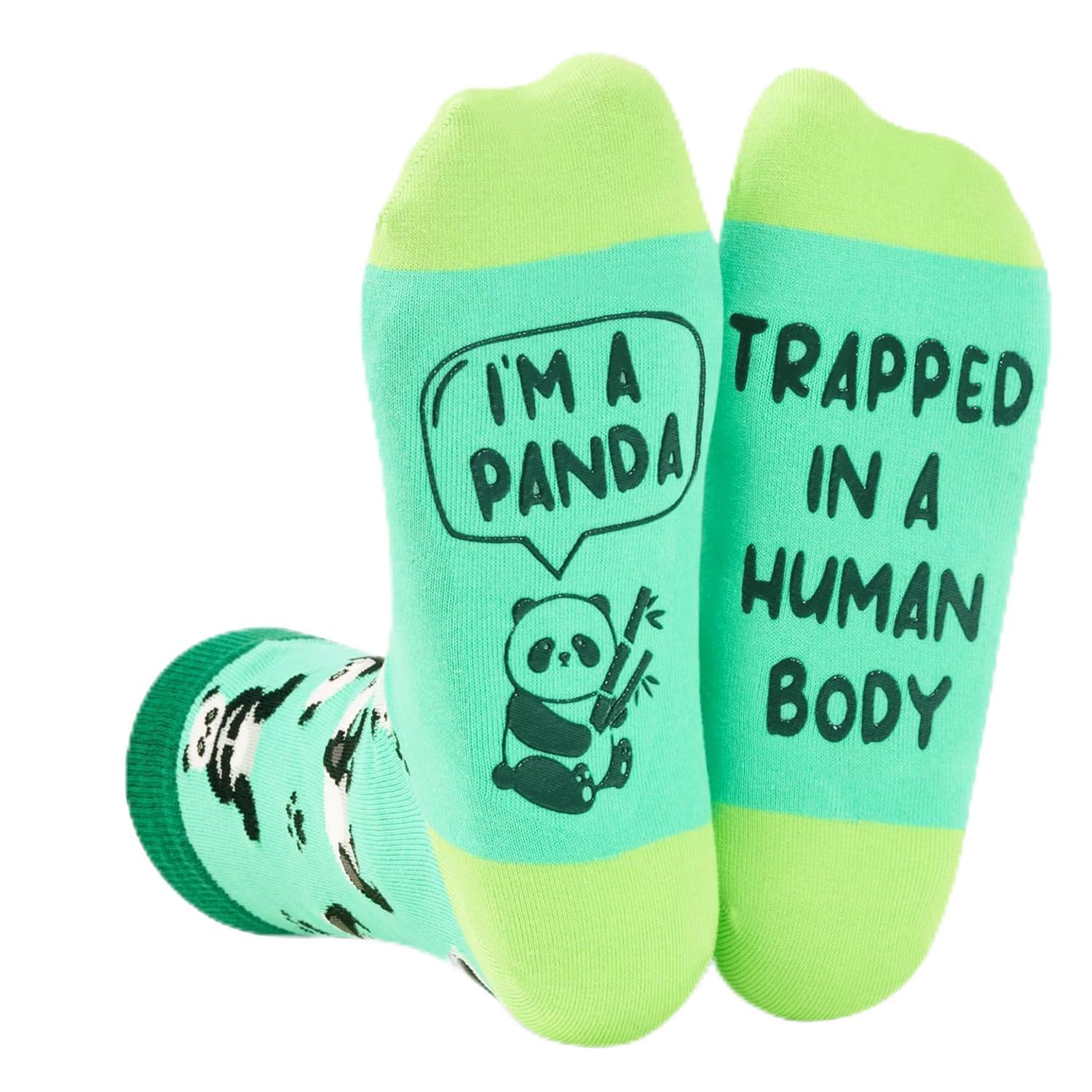 ZmartFunny Socks for Women Men - Sloth Monkey Gifts, Wolf Panda Fox Socks, Stocking Stuffers