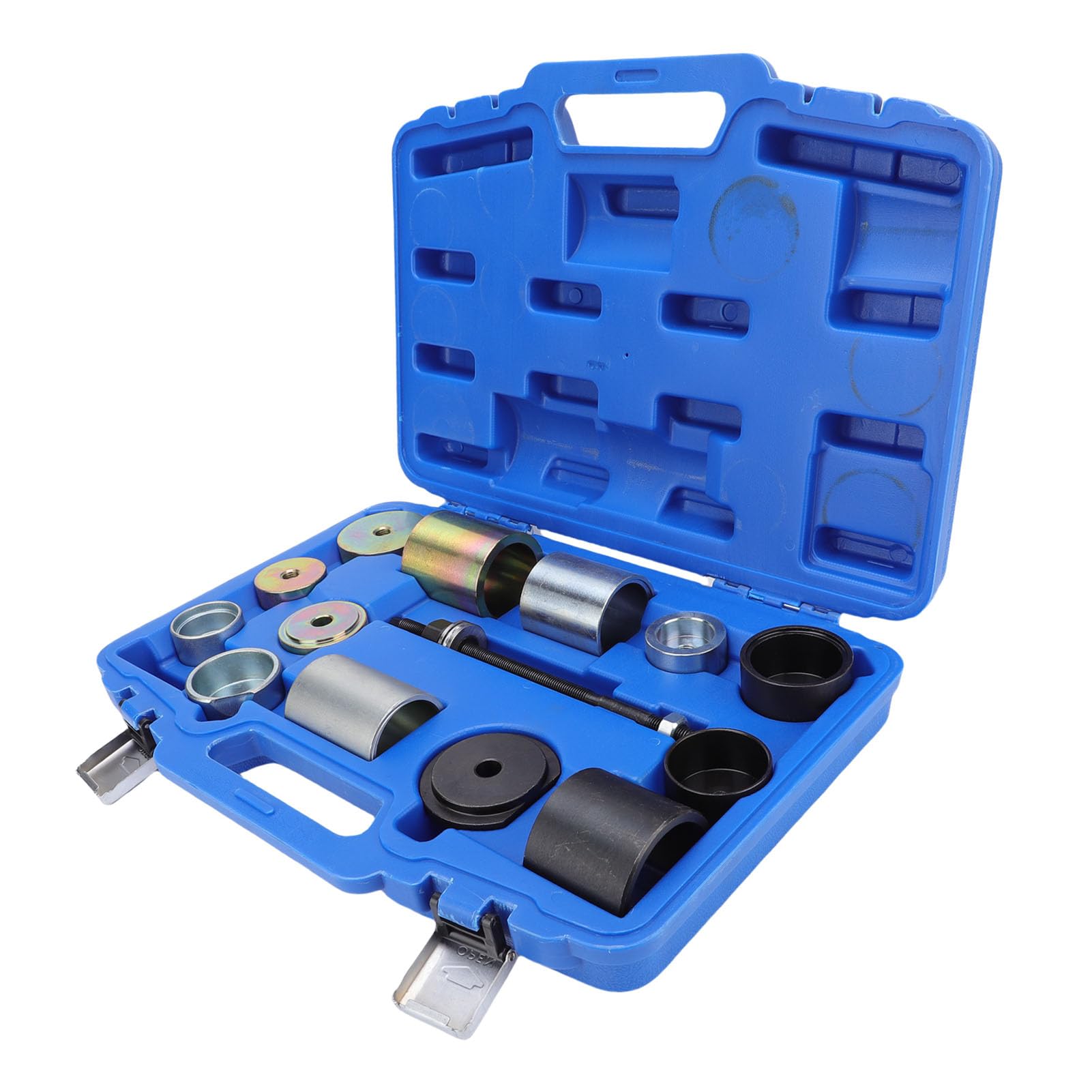 VGEBY Kit de Herramientas para Diferencial y Casquillo de Eje, Juego de Extractor de Cojinetes Silencioso de Acero Al Carbono, 14 Piezas con Varilla Roscada y Manguitos Adaptadores para Extracción
