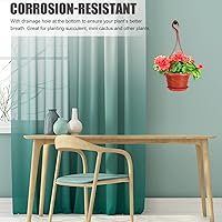 Vista 6 de DOITOOL Macetas colgantes de plástico, maceta de jardín, 10 juegos de macetas colgantes pequeñas, cesta colgante de orquídeas para jardín