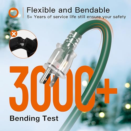 Miniatura 5 de addlon Cable de extensión para exteriores de 1 a 3 divisores con múltiples salidas máximo de 30 pies de extremo a enchufe (42 pies en total) 3