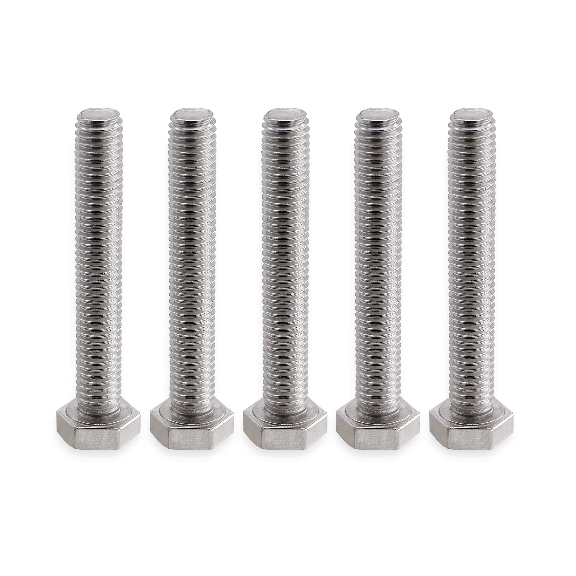 Tornillo de cabeza hexagonal M8 para evitar óxido en estructuras expuestas pack 5 pernos 60mm 6