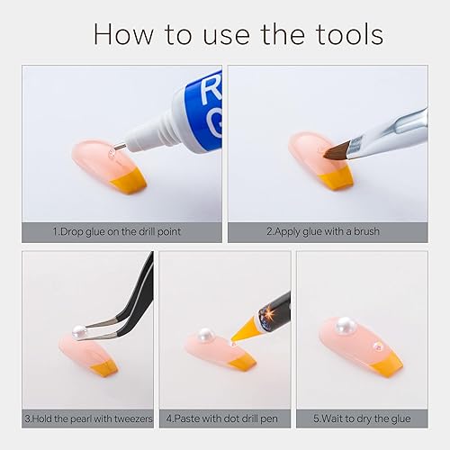 Miniatura 5 de Diamantes de imitación de perlas grises y blancas de 2.12 oz para manualidades, tamaño mixto de 0.116 a 0.394 pulgadas, color AB, medias perlas,