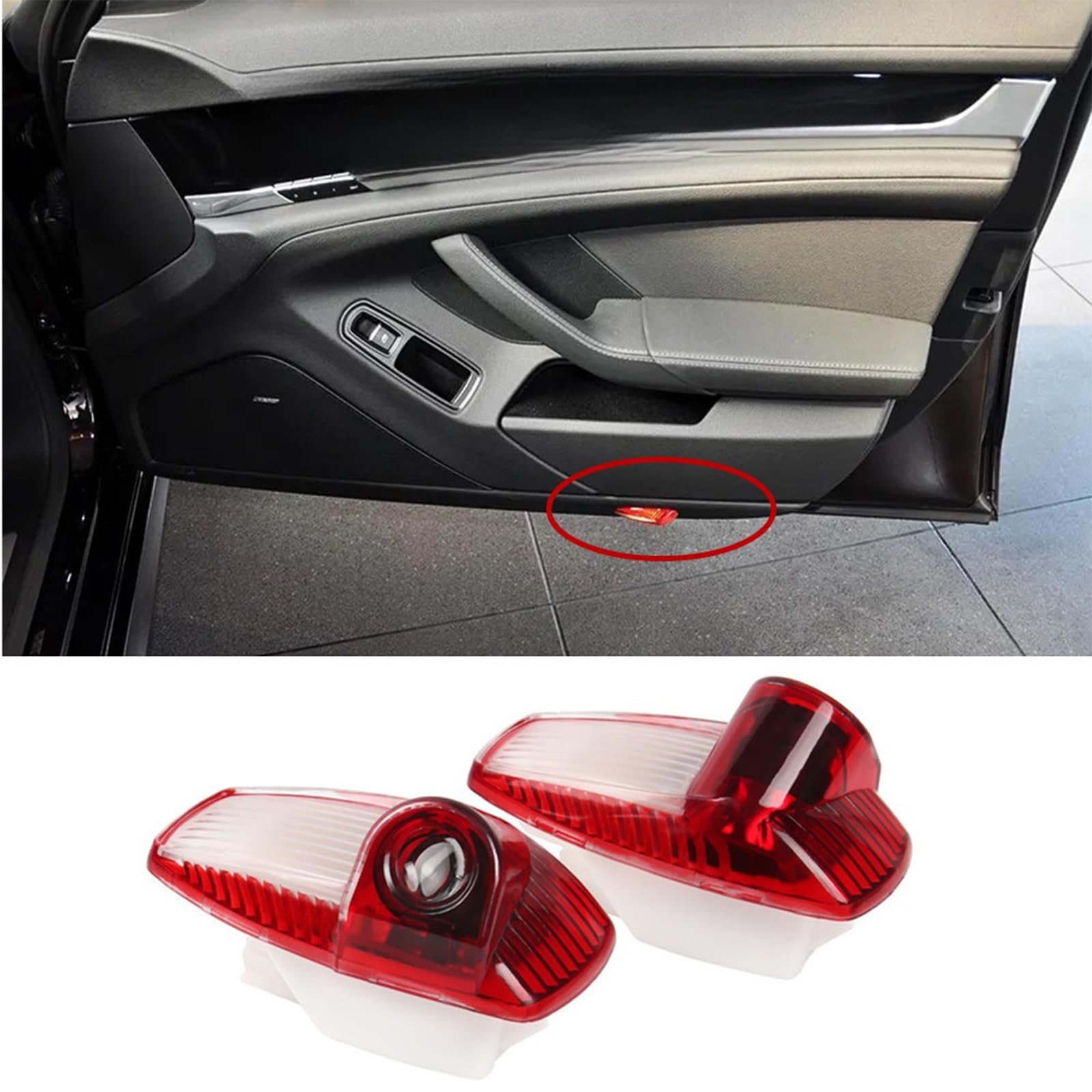 2 x reflektor LED do drzwi samochodu, światło ostrzegawcze, cień ducha, akcesoria do modeli 970, 896, 987, 911 i 997 (do P-orsche)