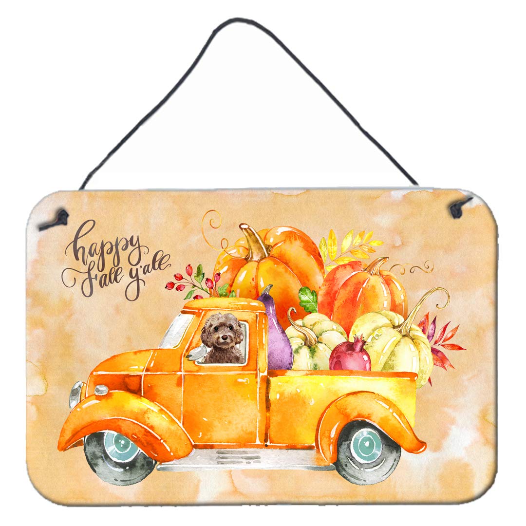 Cockapoo décoration murale d'automne à suspendre