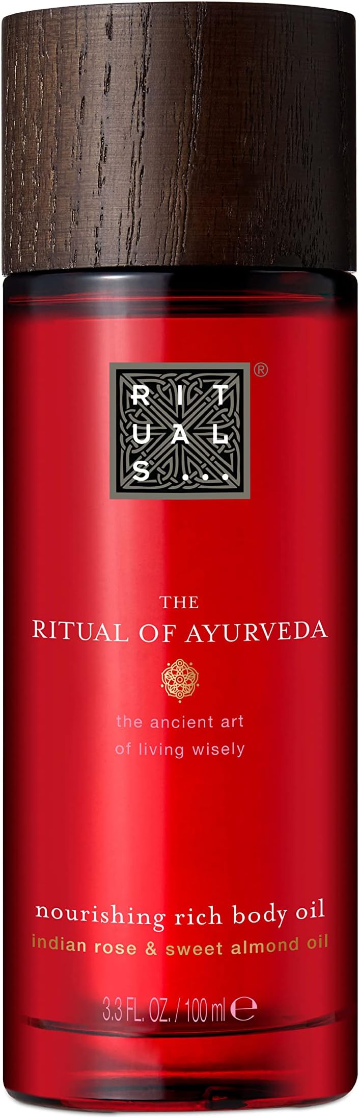 Body Oil from The Ritual of Ayurveda, 100 ml - with Indian Rose & Sweet Almond Oil - Soothing & Nourishing Properties