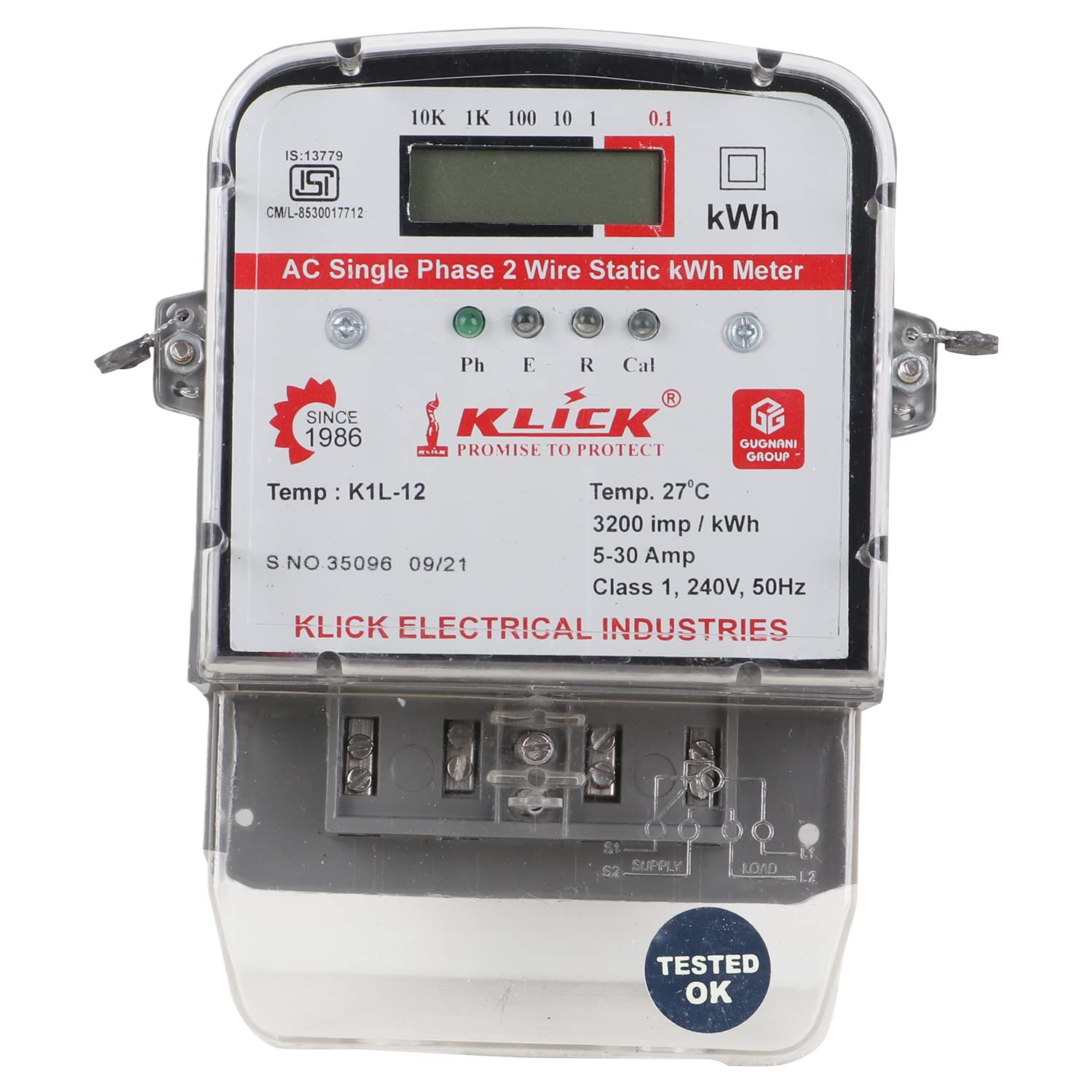Klick Royal Led Digital Meter, Single Phase Multi-function Electric Energy Meter with LCD Screen (230V) (B09K7CJS5B) Amazon Price History, Amazon Price Tracker