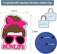 Vista 5 de Dijes para Bolsa para Accesorios de Bolsa Bogg, Dije de Decoración para Modelos Originales de Bolsa Bogg, Tote de Playa de Goma (BUNLIFE)