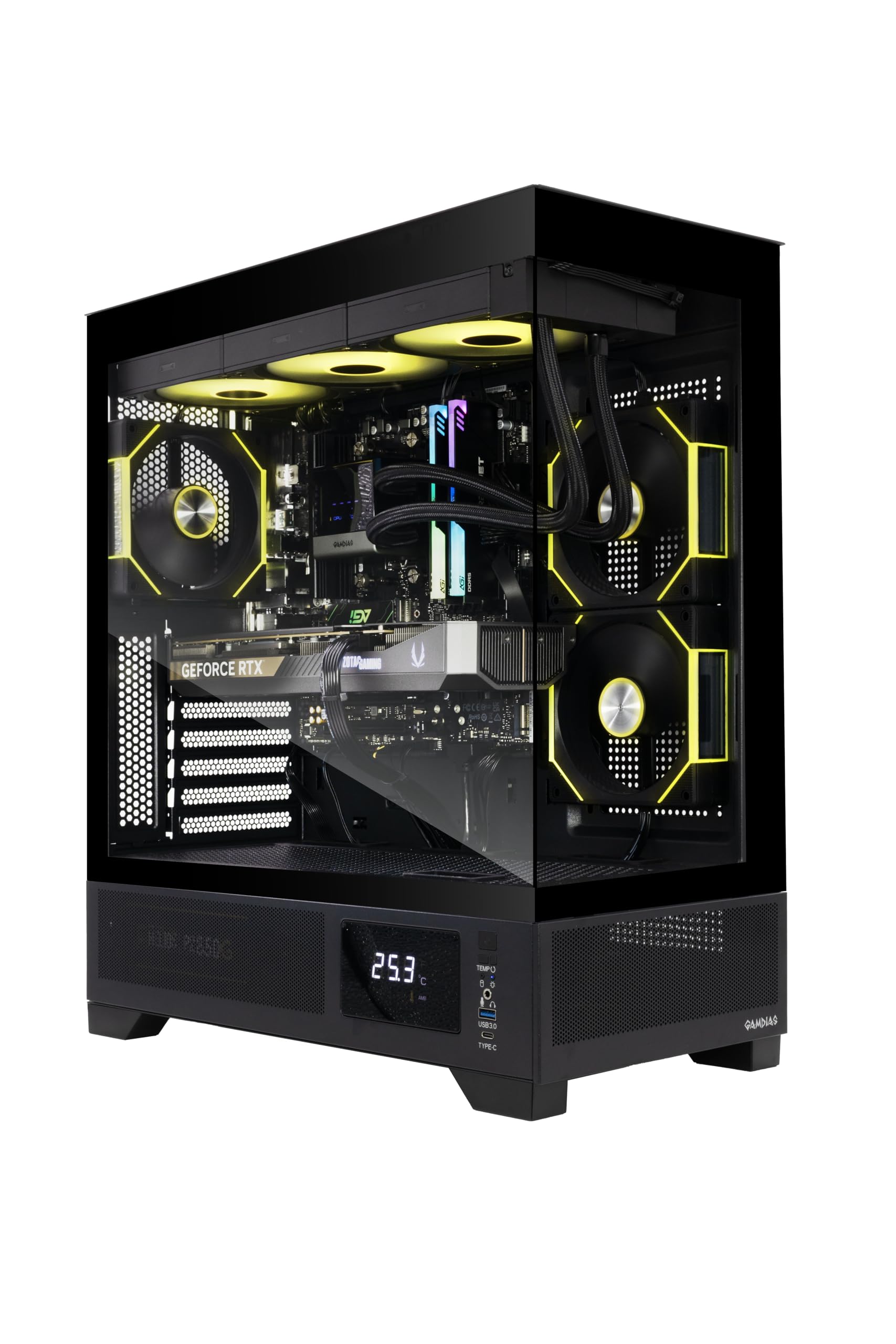 ZOTAC MEK AI-Enhanced Gaming PC Desktop Computer - NVIDIA GeForce RTX 5070 TI, AMD Ryzen 5 7600X up to 5.3GHz, 32GB DDR5 RGB, 2TB NVME M.2 SSD, 850W 80+ Gold PSU, WiFi+BT, Windows 11
