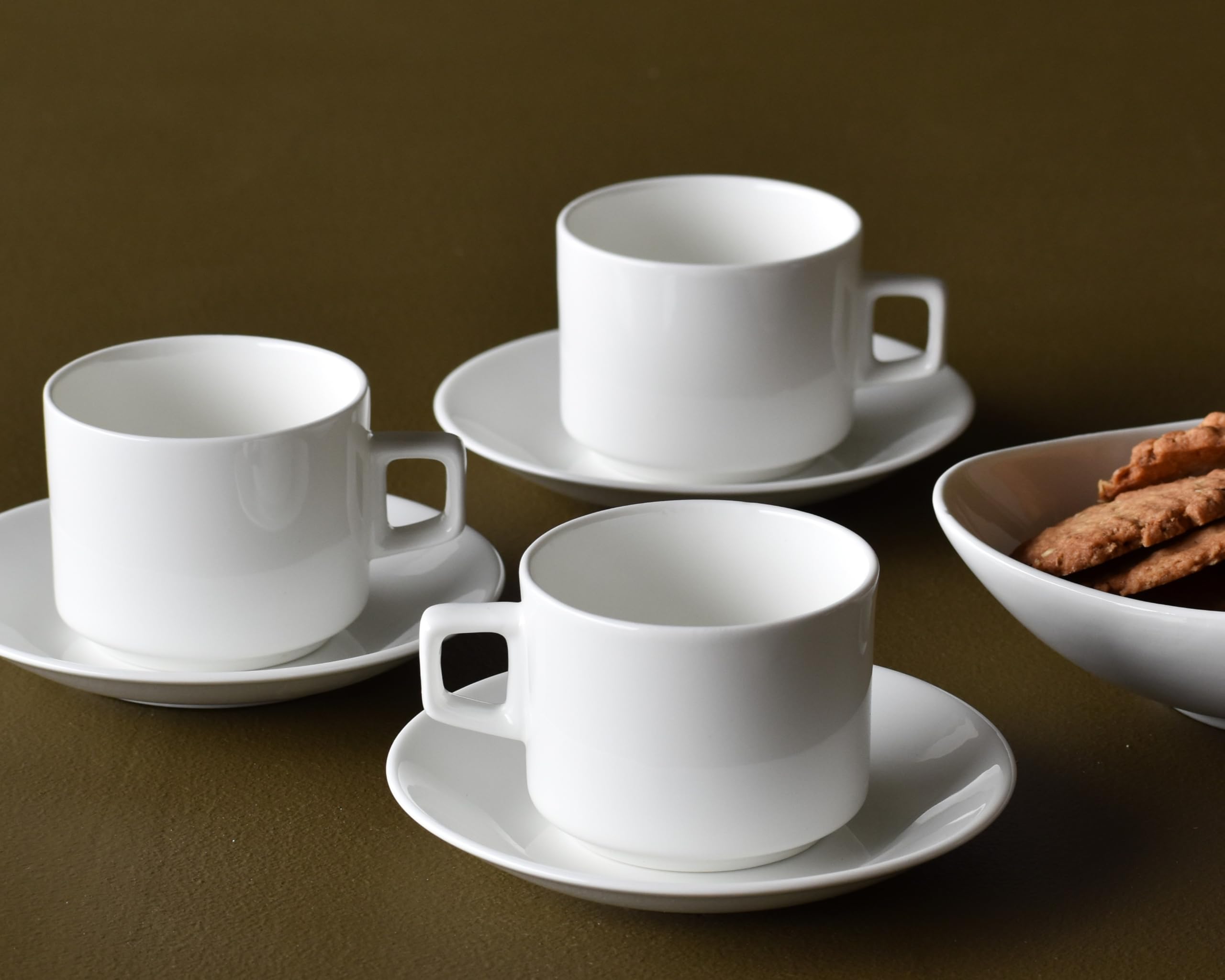 Spaces Inside Clay Craft HW Cup and Saucer Set | Fine Ceramic