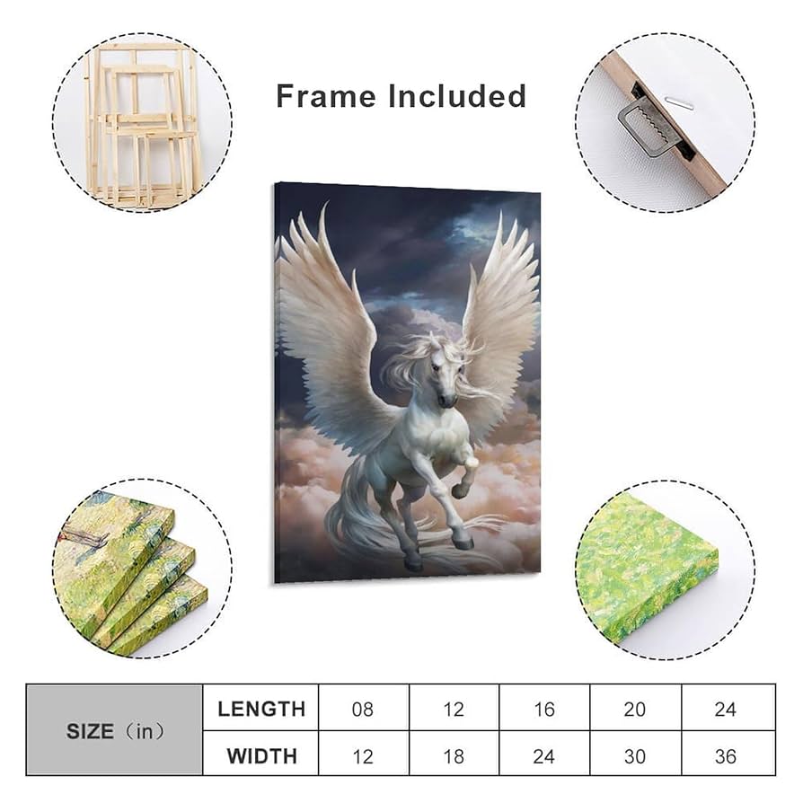 Amazon.co.jp: ファンタジー風ペガサス・アートポスター