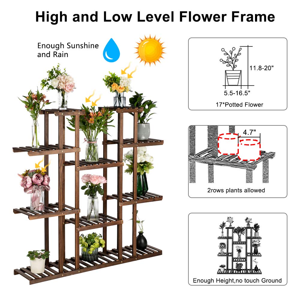 H.W.F PLANTER STAND”HIGH“ Amazon.com: Wood Plant Stand Indoor