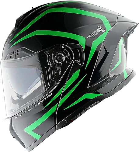Miniatura 7 de 1Storm Nuevo Casco Modular de Motocicleta con Protección Facial Completa, Doble Visera, Protector Solar con Luz Trasera LED Recargable LED-X90