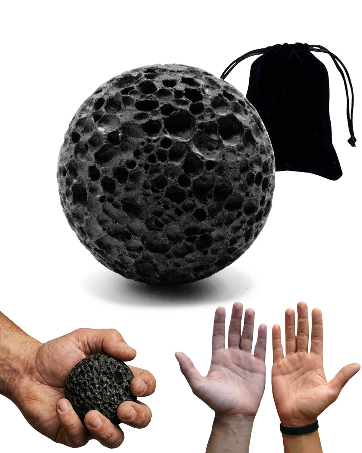 IN-IMAGINE 2 PCS Callus Ball, Sweaty Hands Protection, Gym Hand Grip and Hand Support for Gym, Ideal for Intense Weightlifting and Cross-Training Workouts, Includes a Storage Bag-image-3
