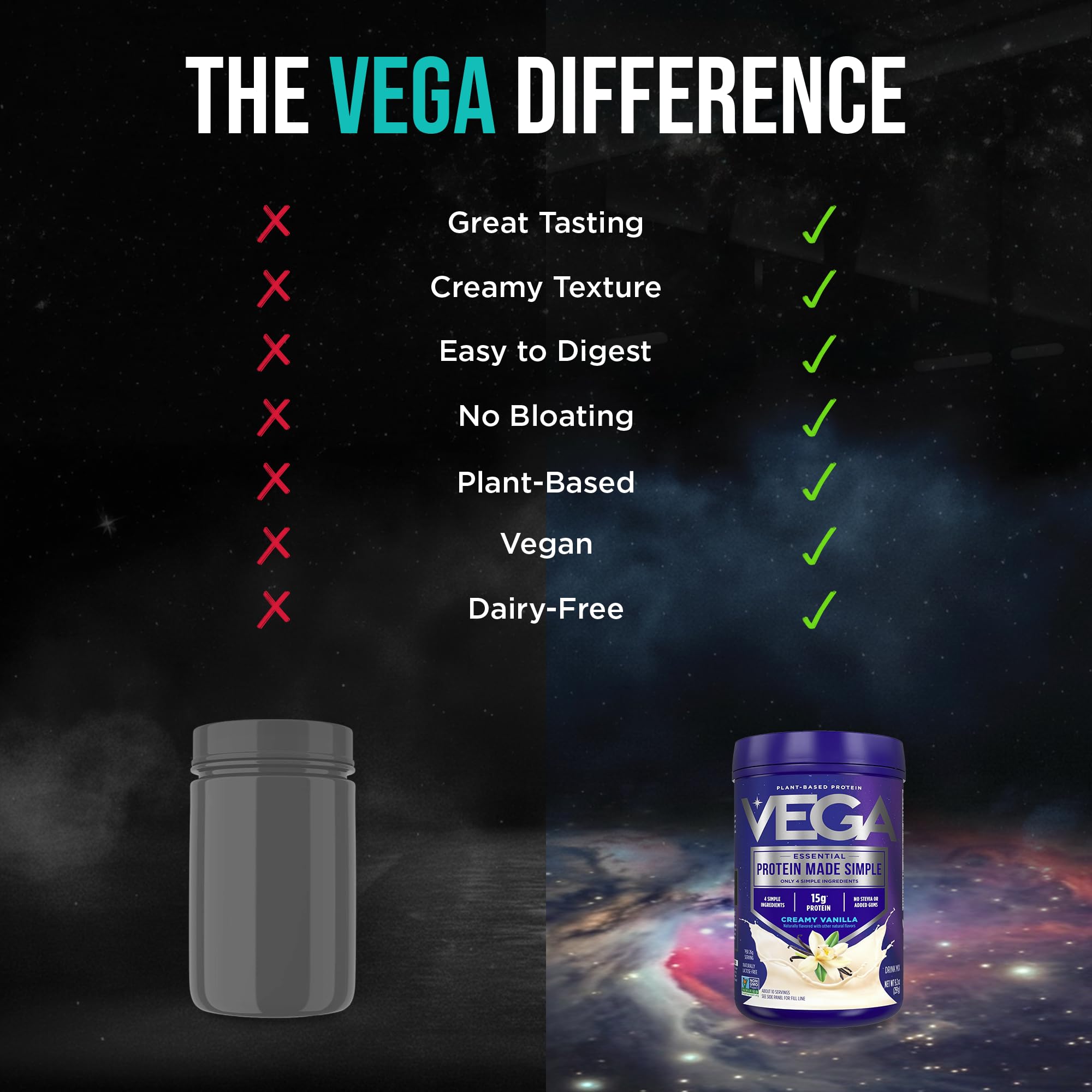 Vega Protein Made Simple Plant-Based Vanilla Protein Powder with 15g Protein – Stevia-Free, Clean Nutrition – 9.2 oz (10 Servings) — Amazon image 12