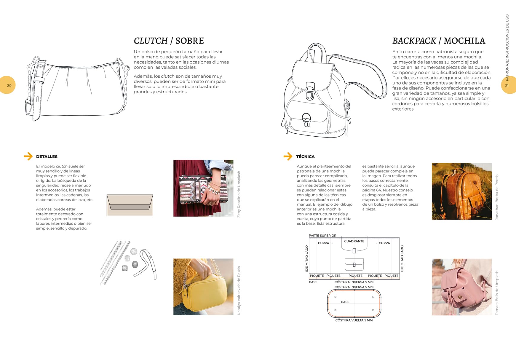 Diseño de bolsos. Modelos, patrones y técnicas de construcción y montaje
