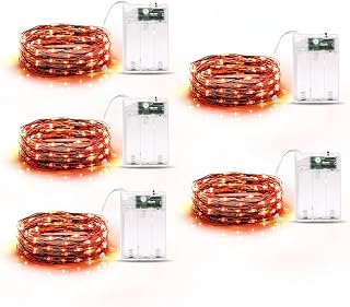 Minetom 5 Pack Fairy Lights Battery Operated, 7Ft 20 LED String Lights
