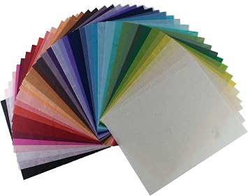 Mulberry Paper 40 Sheets Origami Paper Design 8.5x11 inches Craft Hand Made Art Tissue Japan Washi Design Craft Art Suppliers Card Making Glass Decoupage