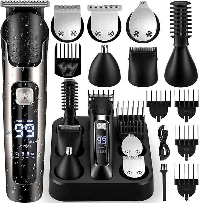 CkeyiN Pro 6-in-1 Beard Trimmer: The Ultimate Grooming Kit for Precision and Convenience