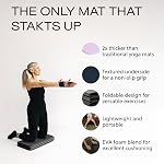 Stakt Foldable Yoga Mat Pro, 2 in 1 with Premium Textured Grip, Non Slip, Folding Exercise and Fitness Mat for Pilates, Strength Training, and High Impact Workouts