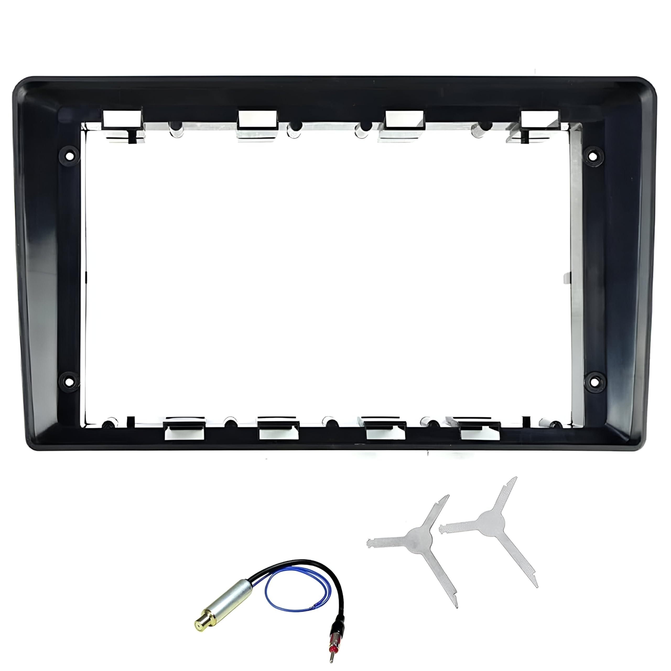 Sound Way Kit Montaggio Adattatore Autoradio, Mascherina 9" Pollici Compatibile con VW Volkswagen Passat B5, Golf, Bora, Polo 2000-20004 / Skoda Octavia, Fabia, Superb 2000-2004 / Seat Ibiza,Arosa
