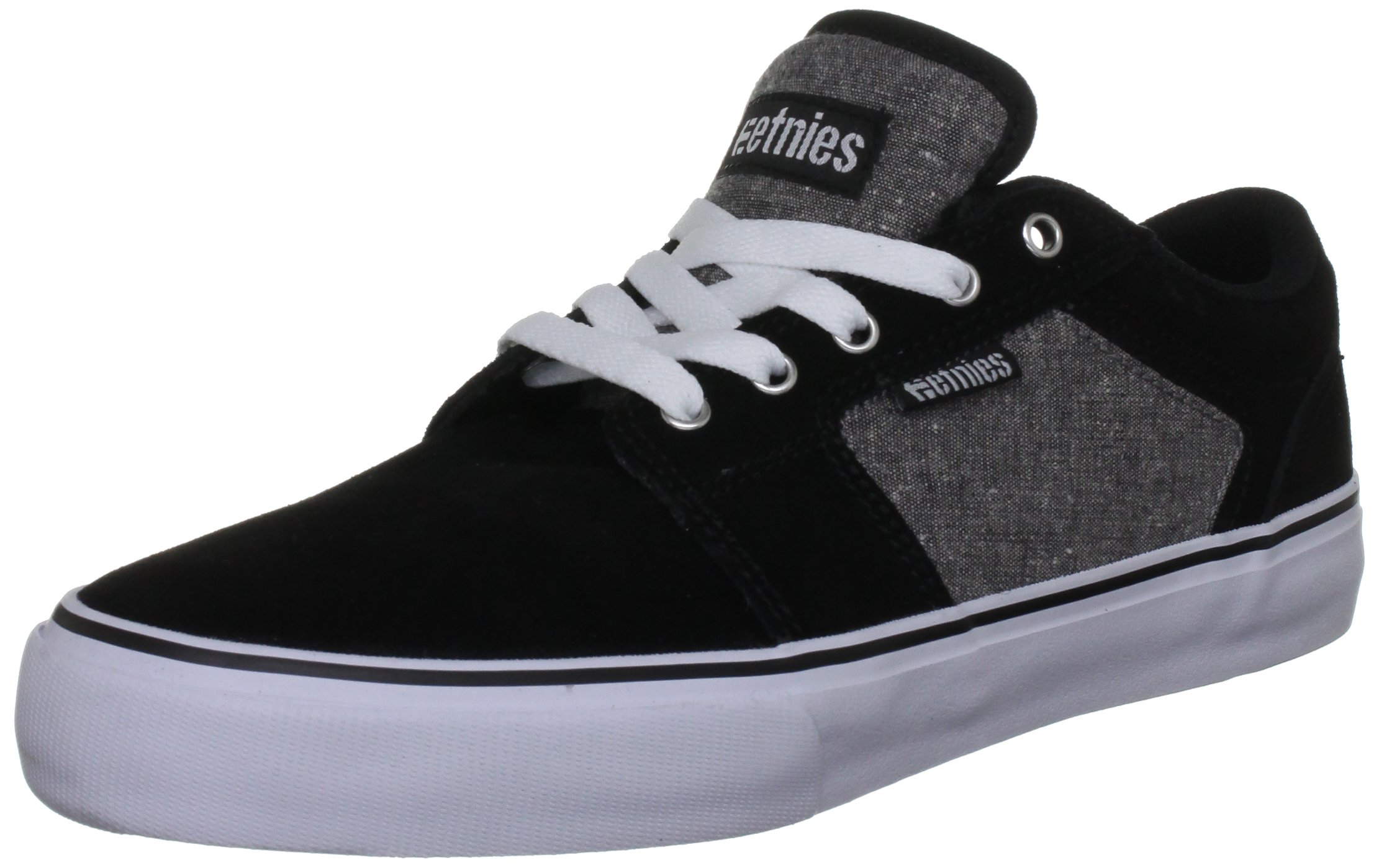 Etnies Men's Barge LS-M, Black/Black/White, 8 D US