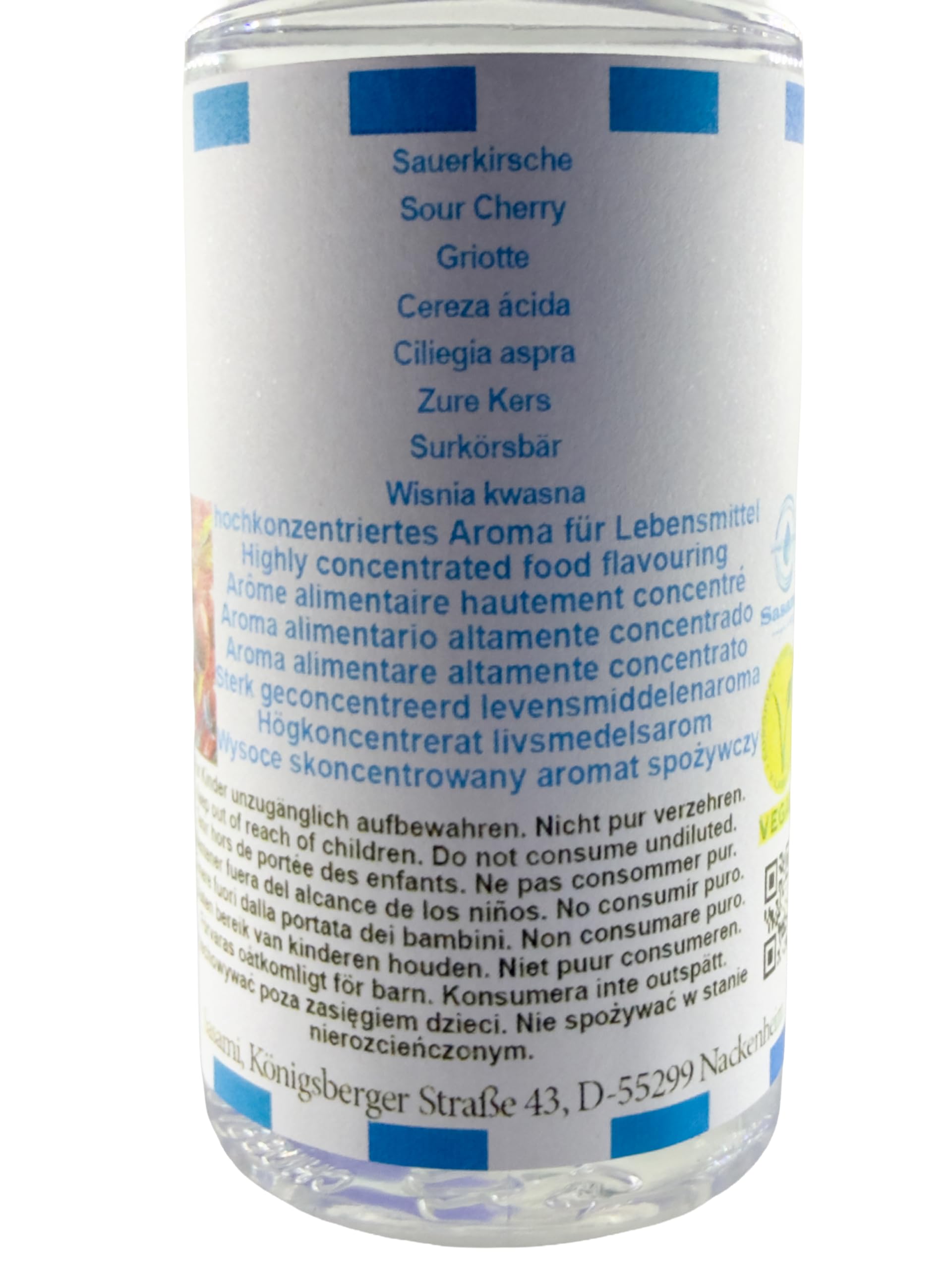 Cereza ácida Aroma Concentrado - Vegano - Sasami - 100ml