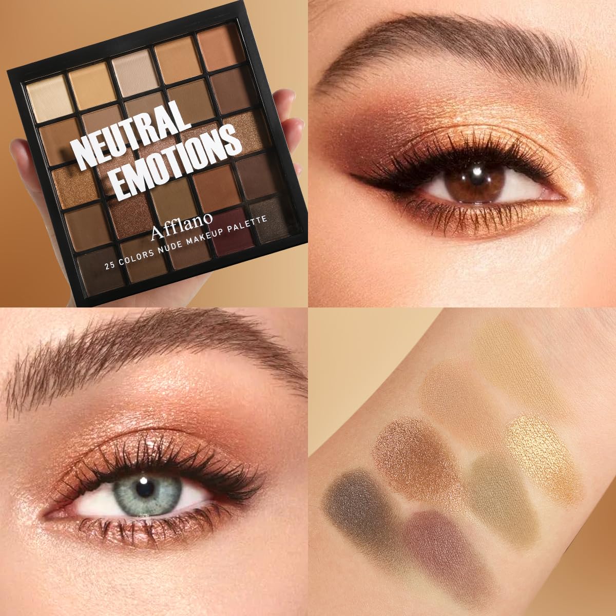 Amazon.com : Nude Neutral Eyeshadow Palette Makeup Matte Shimmer