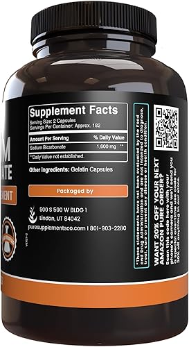 Miniatura 3 de Bicarbonato de sodio puro (365 cápsulas) Antacid natural (1740 mg de porción)
