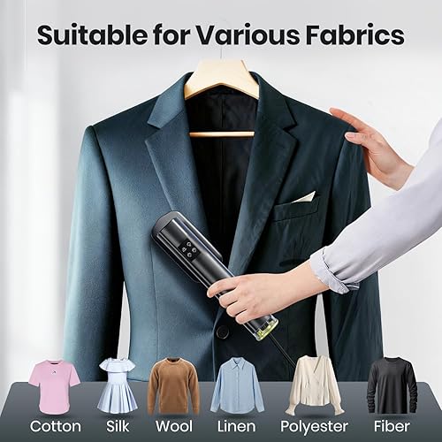 Portable Travel Steamer for Clothes – 1100W Garment Steamer with Smart Touch Control & 4 Adjustable Steam Modes, 15s Heat-up, Includes Mini Ironing Board, 120V Wrinkle Remover for Home & Travel