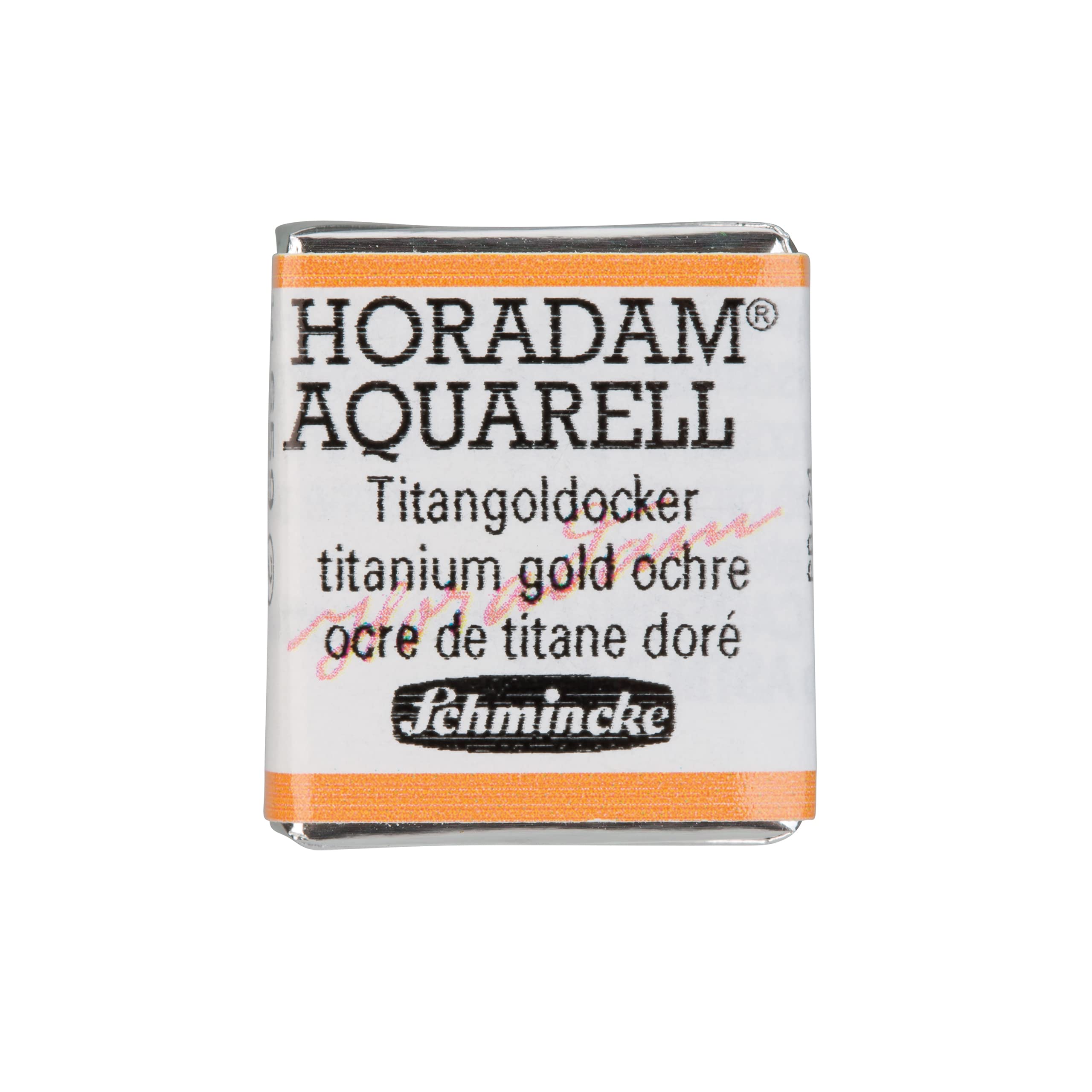 Schmincke - HORADAM® AQUARELL - finest artists' watercolours, 659 Titanium gold ochre, 14 659 044, 1/2 pan — image 1