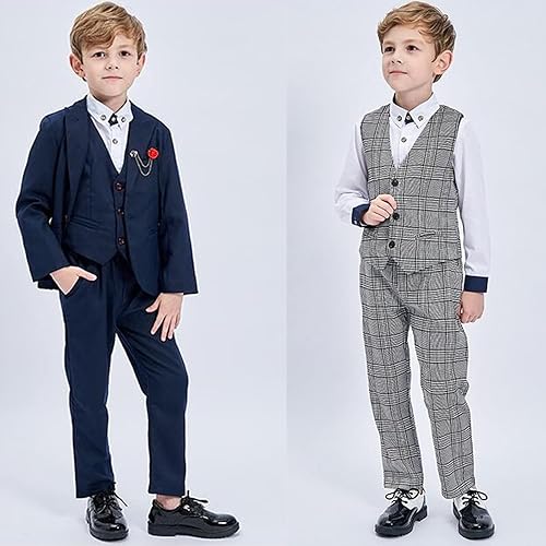 Miniatura 2 de DADAWEN Zapatos de uniforme escolar con cordones para niños y niñas, cómodos zapatos de vestir Oxford (bebéniño pequeñoniño grande)