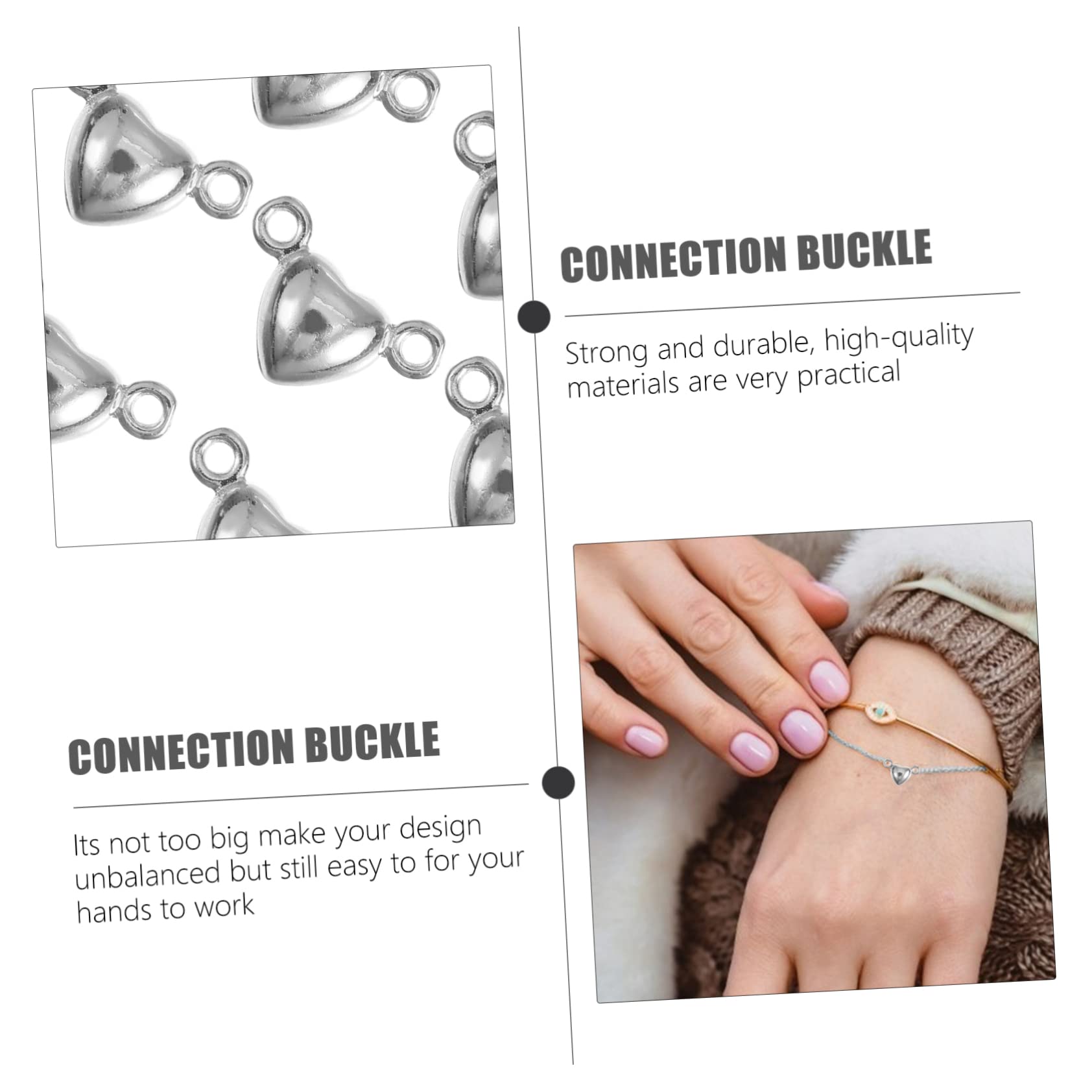 ARTIBETTER 30stücke Herzform Magnetverschluss Für Schmuck Schmuckverschlüsse Für Armbänder Und Langlebigem Für Einfache Handhabung Und Stilvolle Designs