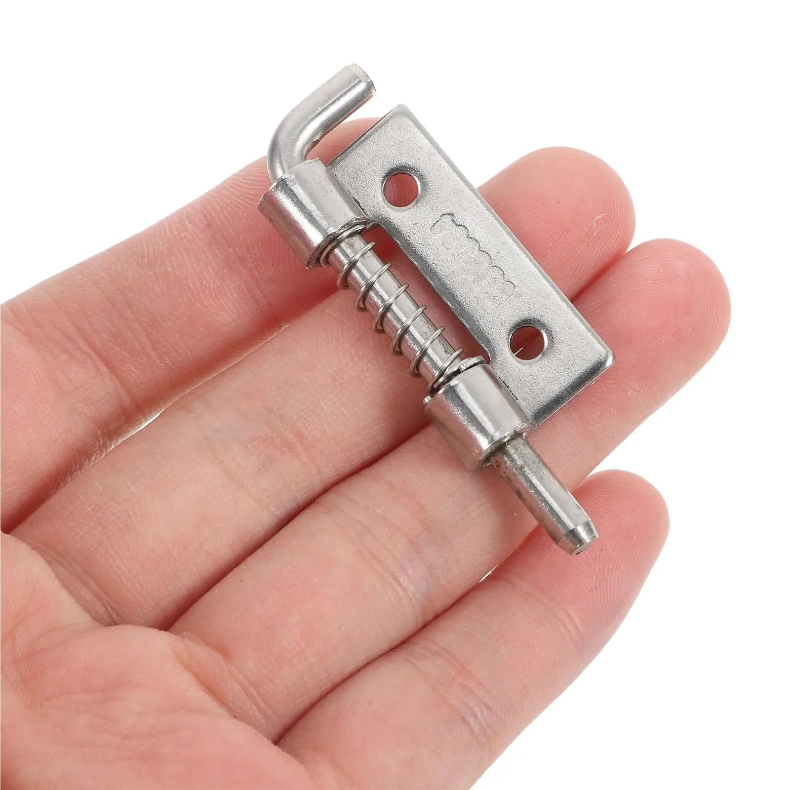 Spring Latch 20Pcs Spring Bolt Latch Stainless Steel Door Hinges Flat Pin Movable Bolt Cabinet Latch Spring Mechanism Closure Hardware