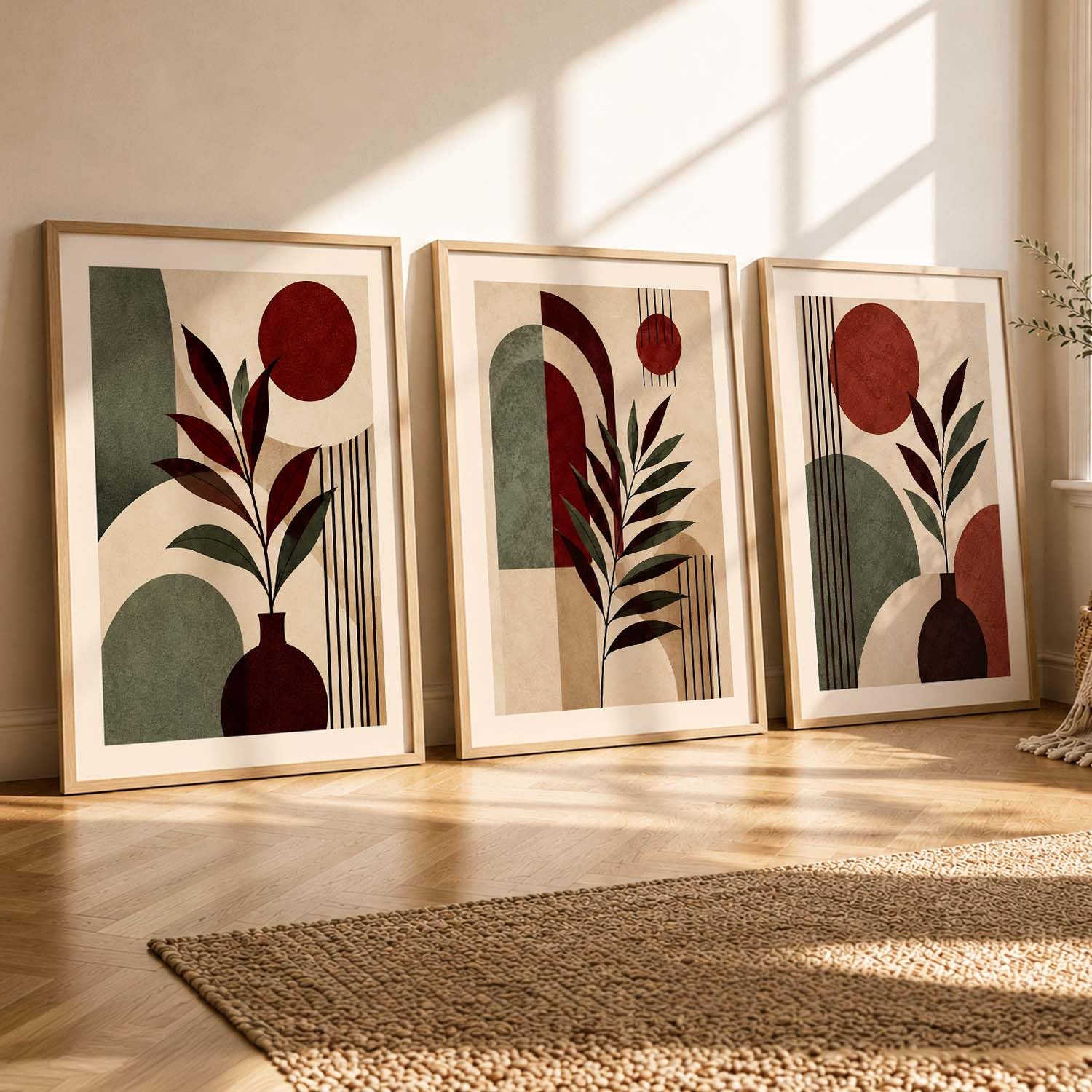 BOHO Wall Art Frames - 3 Piece Set -21